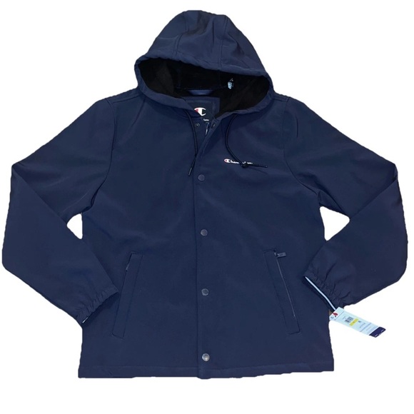 Champion Men’s Coat Water & Wind Resistant Zip Up W/Buttons Elastic Cuffs $175